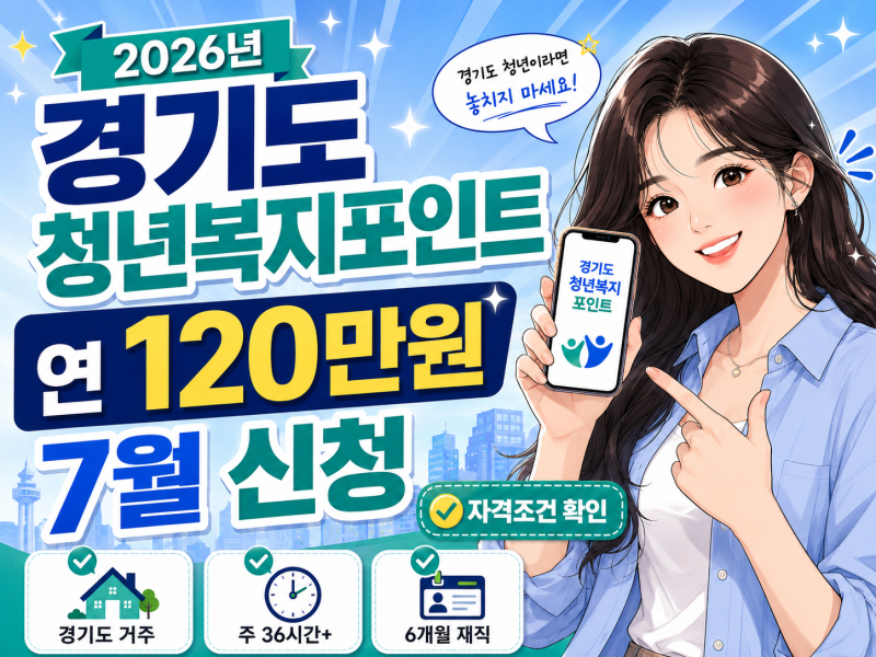 2026 경기도 청년복지포인트 신청방법｜7월 모집·연 120만 원 자격조건·서류 총정리