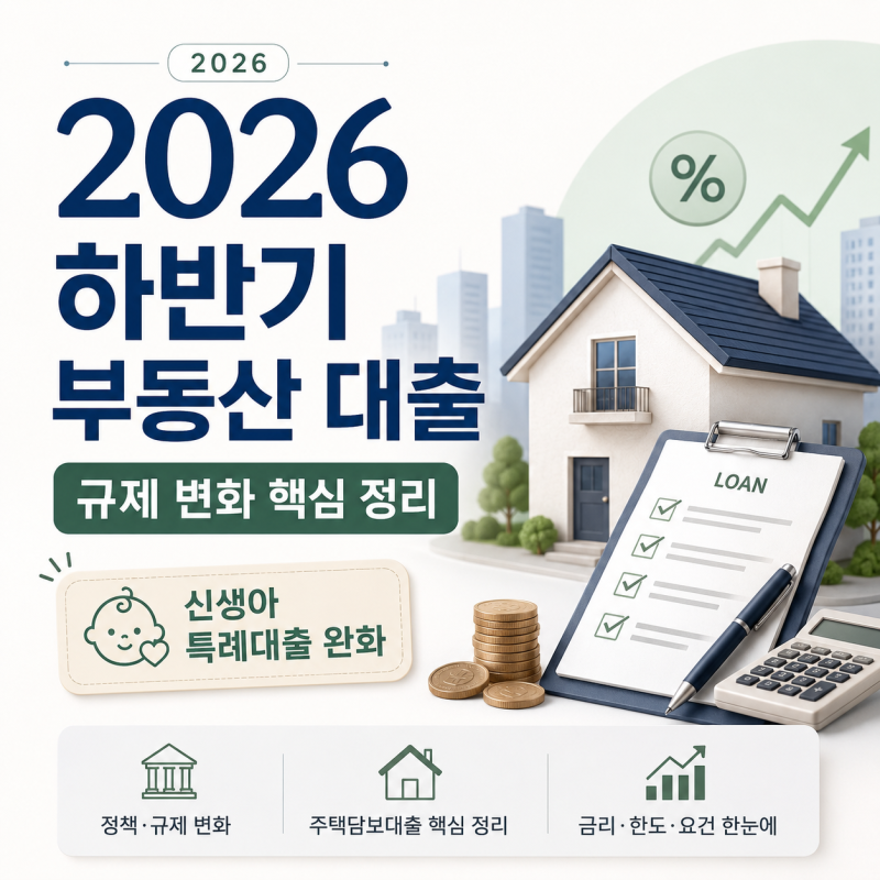 2026년 하반기 내 집 마련 전략, 신생아 특례대출 조건 완화 내용 총정리