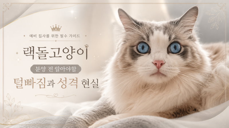 랙돌고양이 분양 전 꼭 알아야 할 털빠짐과 성격 현실 후기