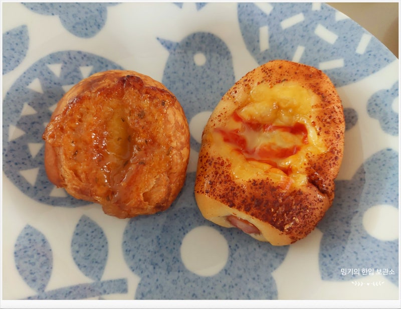 파리바게트 한입 브레드 갈릭 꼬구마, 단짠 소시지 칼로리, 맛 리뷰