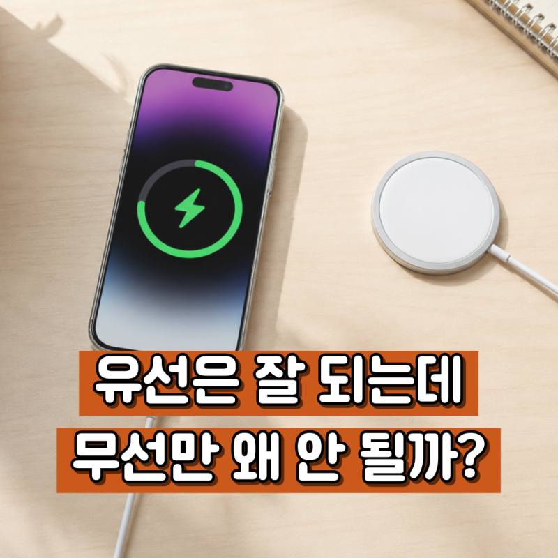 아이폰 무선충전 안됨, 유선은 되는데 맥세이프만 반응 없다면?
