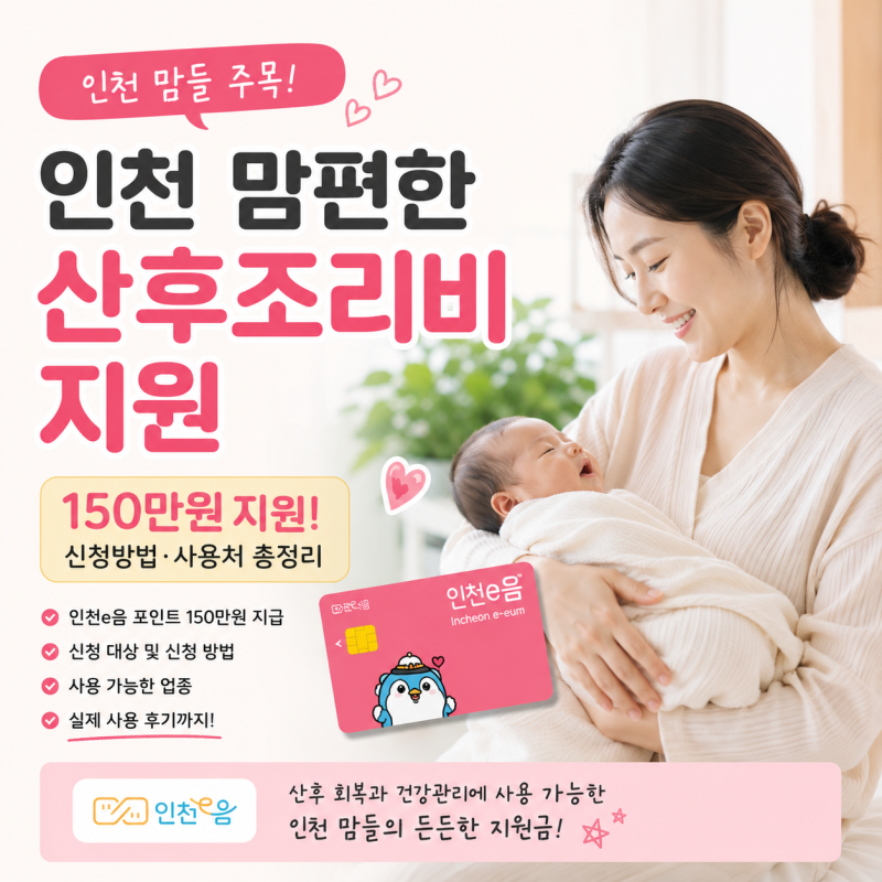 인천 맘편한 산후조리비 지원 150만원 후기｜부평구, 서구 다태아 신청부터 사용처까지 직접 ....