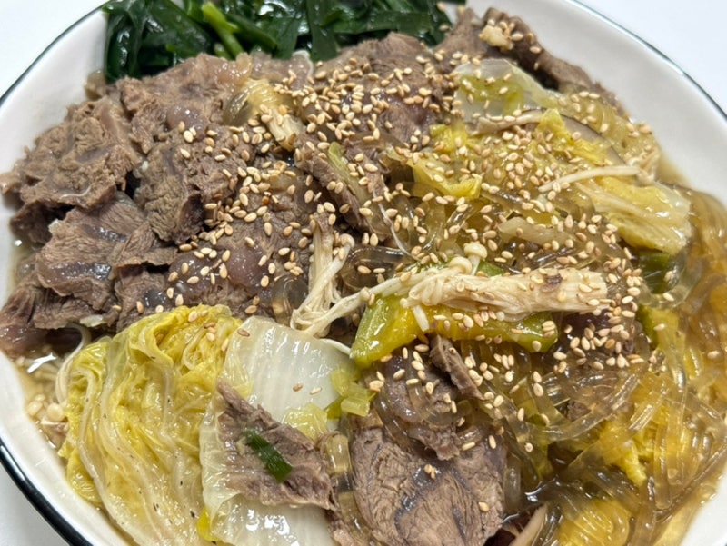 소고기 아롱사태 수육 전골 레시피 야매요리로 몸보신하기