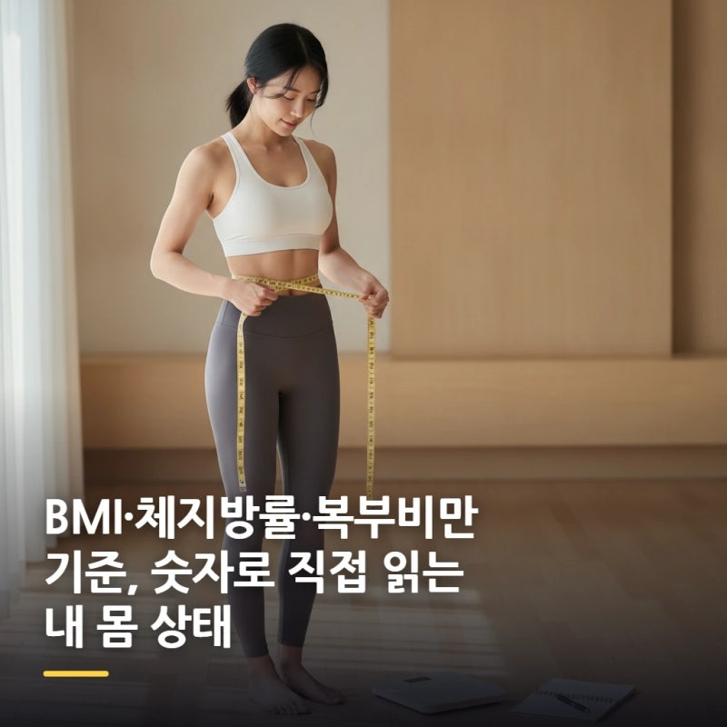 BMI·체지방률·복부비만 기준, 숫자로 직접 읽는 내 몸 상태