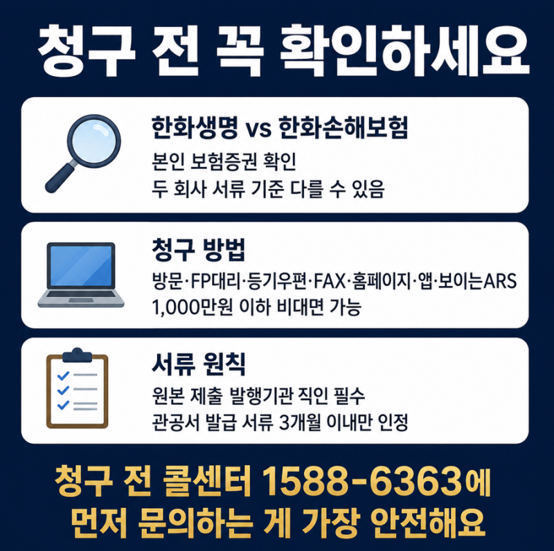 한화생명 간병인보험 청구 서류 처음부터 끝까지 총정리