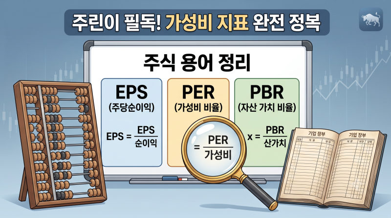 주식 용어 정리 - EPS, PER, PBR 뜻 초보자도 쉽게 이해하기