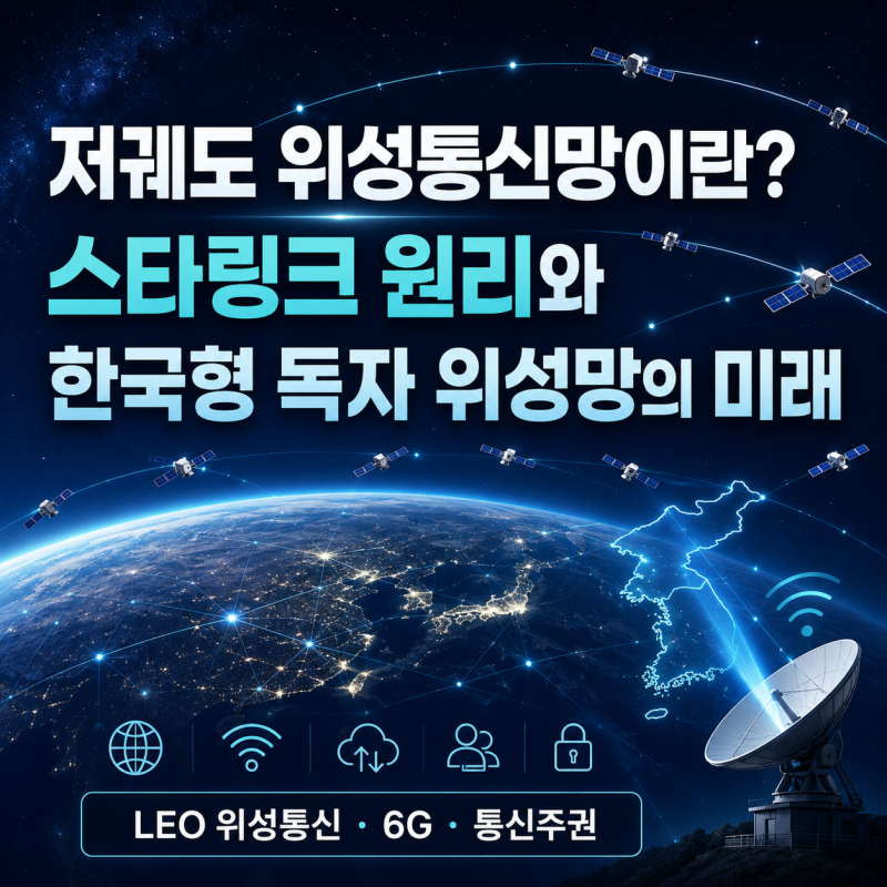 저궤도 위성통신망 (뜻, 역할) 한국형 스타링크 독자위성망 필요성