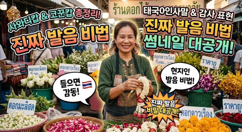 태국어 인사말 감사 표현 총정리! 태국 현지인들이 들으면 감동하는 진짜 발음 비법