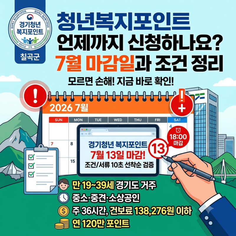 청년복지포인트 신청 언제까지? 신청방법, 지급일 총정리