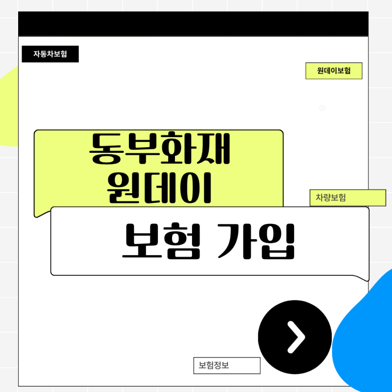 알면 돈 아끼는 동부화재 원데이보험 가입 방법 완벽 정리