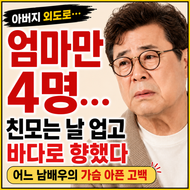 아버지 외도로 엄마만 4명… 친모는 날 업고 바다로 향했다, 어느 남배우의 가슴 아픈 고백