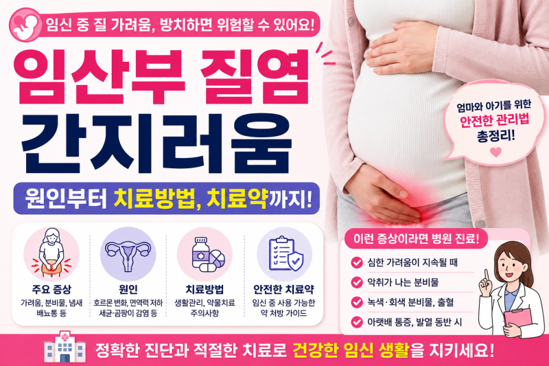 임산부 질염 간지러움 원인과 치료방법 총정리 (2026년 최신) | 치료약 사용 시 주의사항