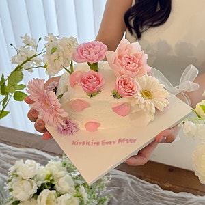 서울 생화케이크 신촌 라플로레종 브라이덜샤워 케이크