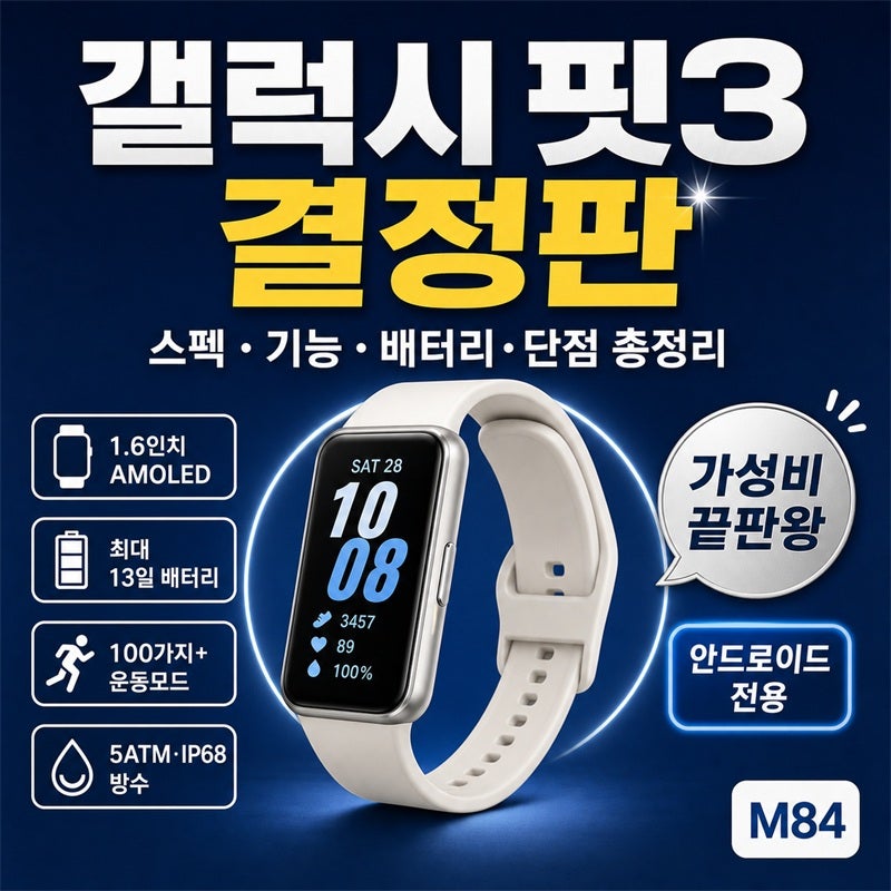 갤럭시 핏3 결정판 — 스펙·기능·배터리·단점·호환까지 한 번에 정리