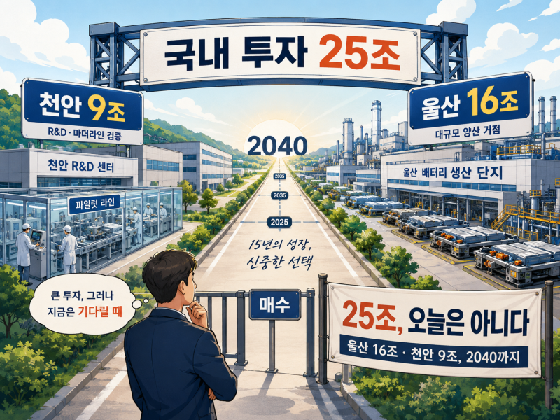 삼성SDI 25조 투자, 저는 오늘 안 삽니다 — 확인할 숫자 5가지