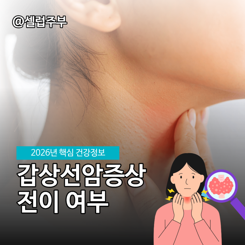 갑상선암증상 2030젊은층 원인 림프절 전이 주의