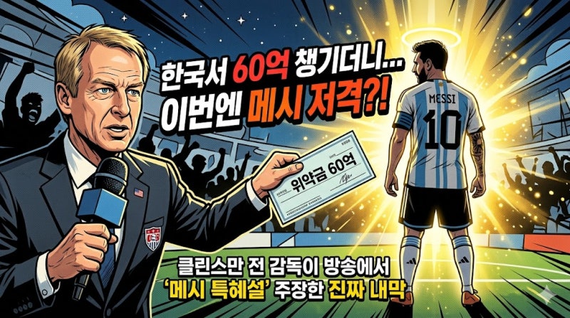 한국서 60억 챙긴 클린스만의 황당 근황? 미국 선수 퇴장에 느닷없이 메시를 저격한 진짜 이....