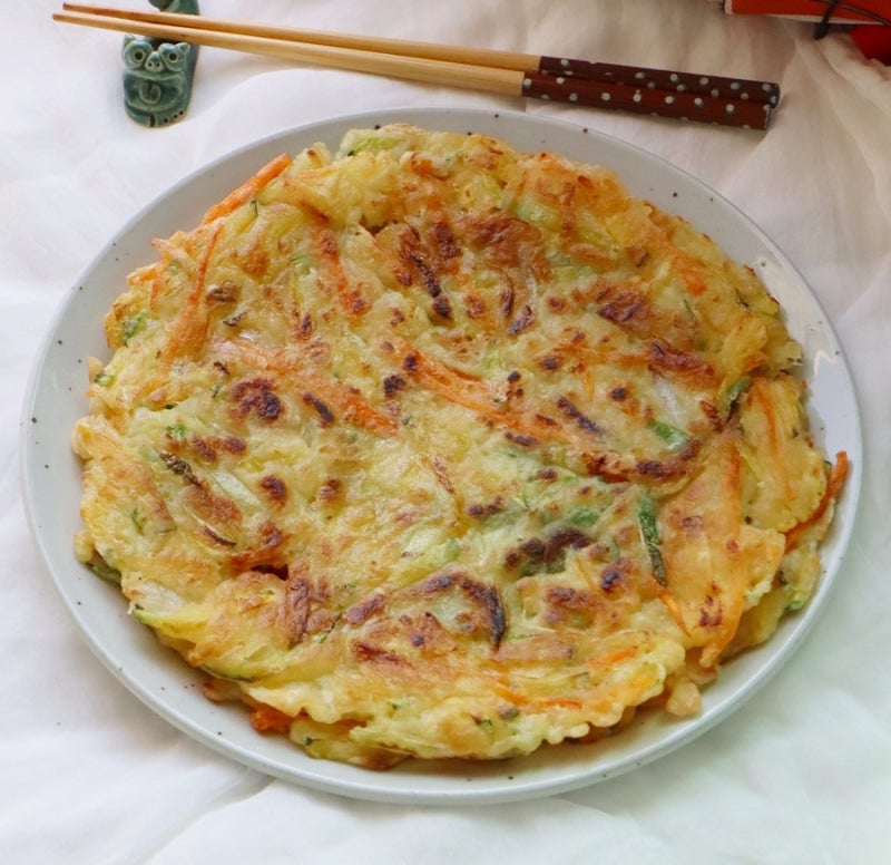 호박전 만들기 바삭한 야채전 둥근 호박전레시피