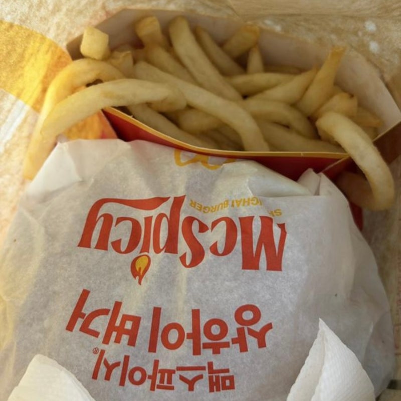 맥도날드 맥스파이시 상하이 버거 세트 단품 칼로리 나트륨