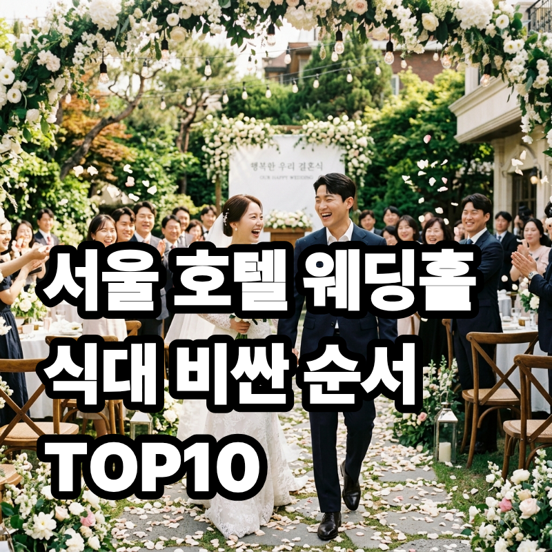 축의금 10만 원 내면 민폐라고?! 식대만 30만 원 육박하는 서울 호텔 웨딩홀 TOP10