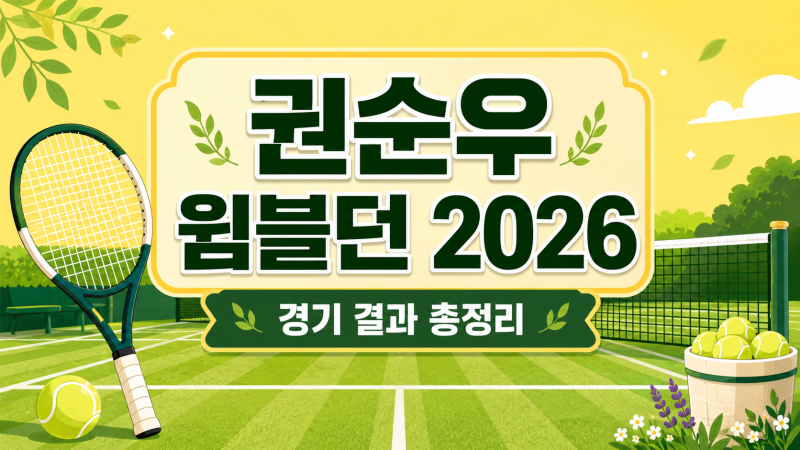 권순우 윔블던 2026 경기 결과 본선 2회전 진출 과정 총정리