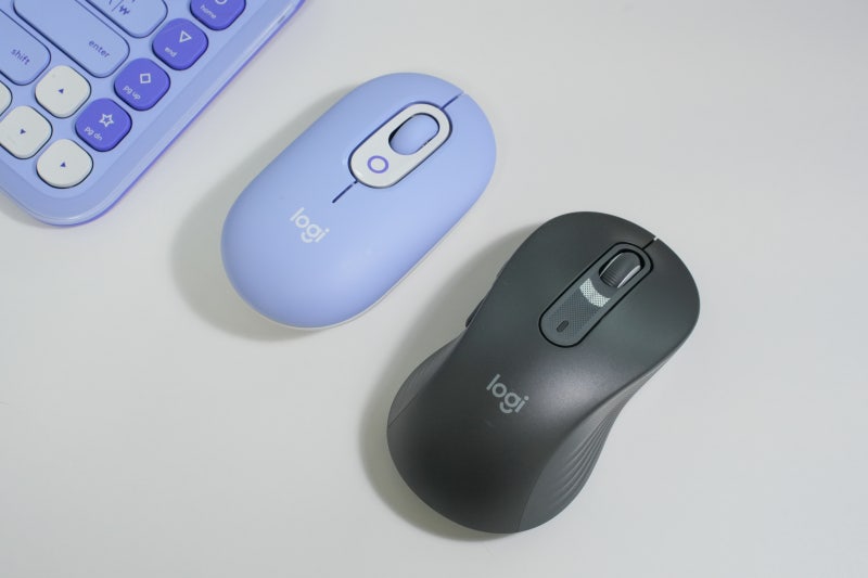 사무용 마우스 무소음 키보드 고민 끝, 로지텍 M650 (L) POP Mouse 무선 실사용 비교
