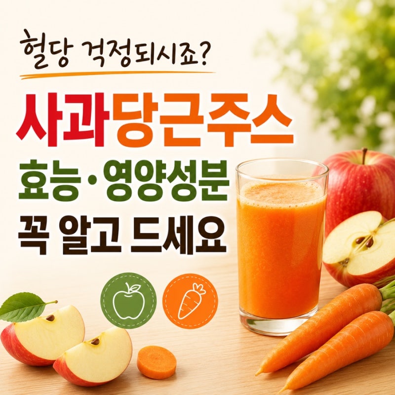 혈당 걱정되시죠? 사과당근주스 효능 영양성분 꼭 알고 드세요