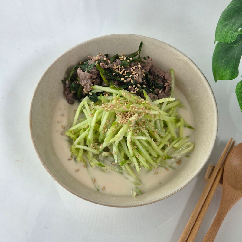 콩국수, 불 없이 10분 완성하는 콩담백면 초간단 다이어트 레시피