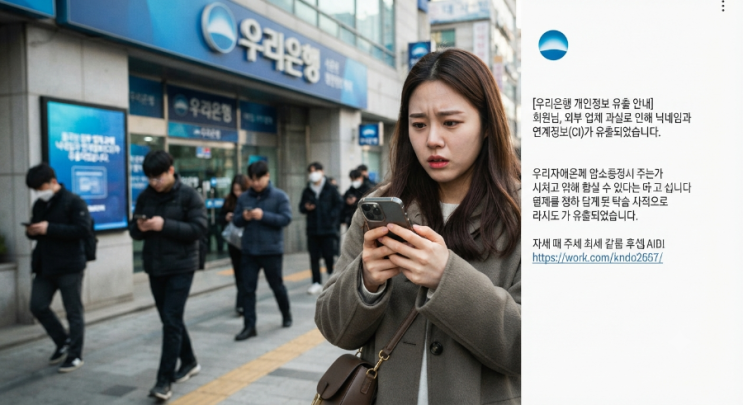 개인<b>정보 유출</b>된 <b>우리은행</b>, "닉네임이라 괜찮다?" 고객들은... 