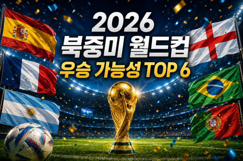 2026 월드컵 우승 가능성 높은 팀들, 스페인 잉글랜드까지 정리