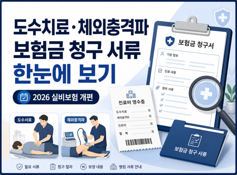 도수치료·체외충격파 실비 청구 서류, 병원에서 꼭 받아야 할 것