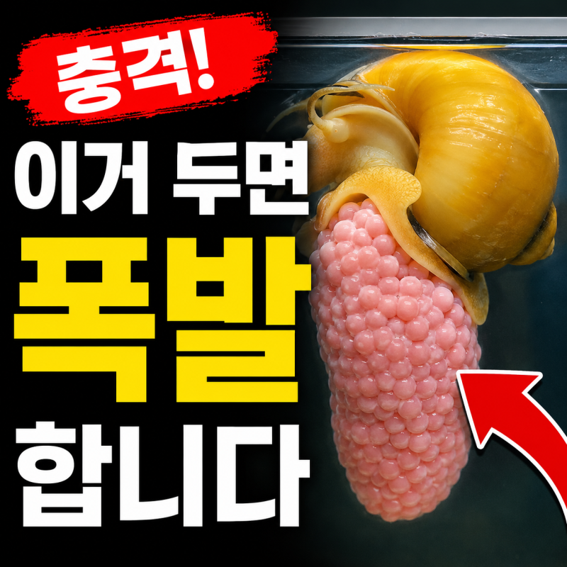 어항 달팽이 키우기 애플스네일 달팽이알 특징 및 관리방법