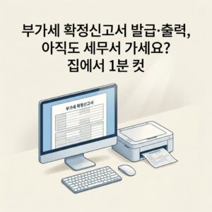 부가세 확정신고서 발급·출력, 아직도 세무서 가세요? 집에서 1분 컷
