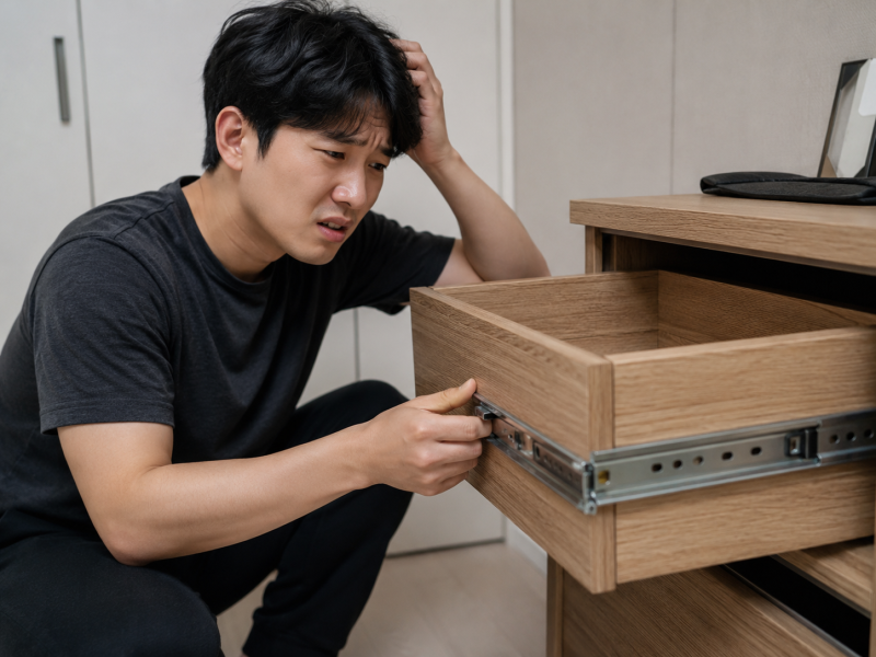 서랍 레일 빼기, 무작정 당기면 고장? 1분 만에 끝내는 전문가의 꿀팁