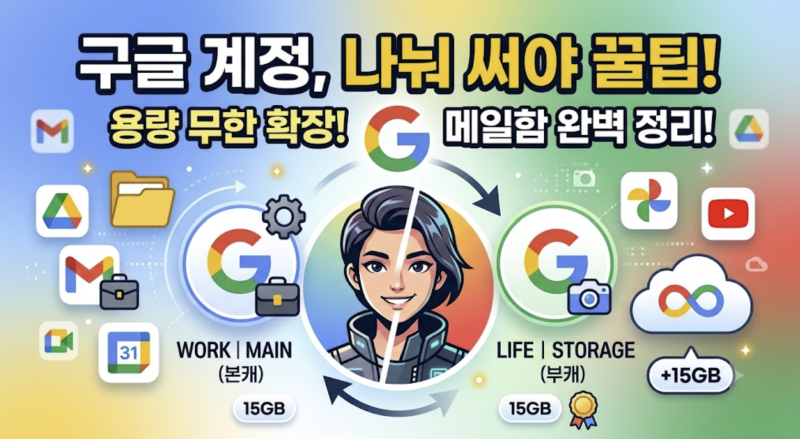 [IT 꿀팁] 구글 계정, 아직도 딱 1개만 쓰시나요? 용도별로 나눠 쓰면 좋은 진짜 이유