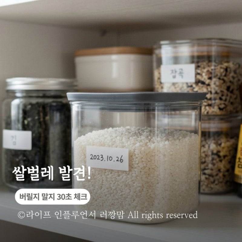 쌀벌레, 생겼다고 다 버리지 마세요! 먼저 이것부터 확인하세요