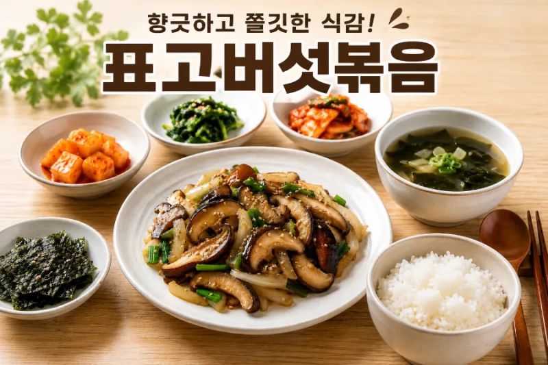 10분이면 완성되는 초간단 표고버섯볶음 레시피 표고버섯덮밥 한그릇요리