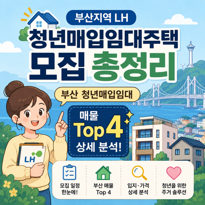 [2026년 7월 청약] 보증금 100만 원에 자취 가능? 부산 LH 청년매입임대주택 2차 모집 총정리 (매....