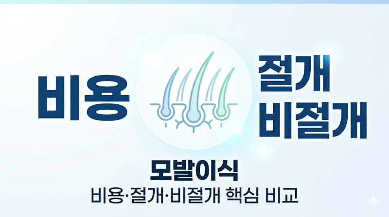모발이식 비용 절개 비절개 차이와 상담 전 확인사항