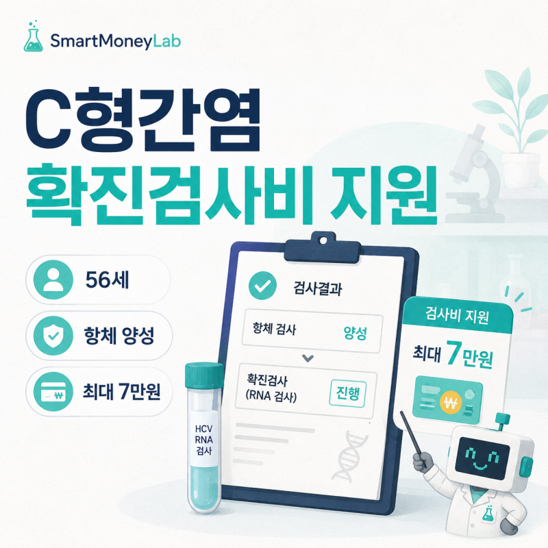 2026년 C형간염 확진검사비 지원 개편, 1970년생 이전 출생자라면 항체 양성자 최대 7만원 지원