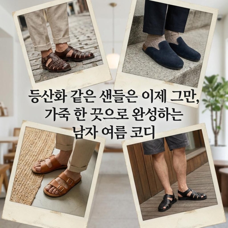 남성 샌들 추천 30대 남자 발볼 넓어도 편한 피셔맨 샌들 코디로 아재 탈출하기