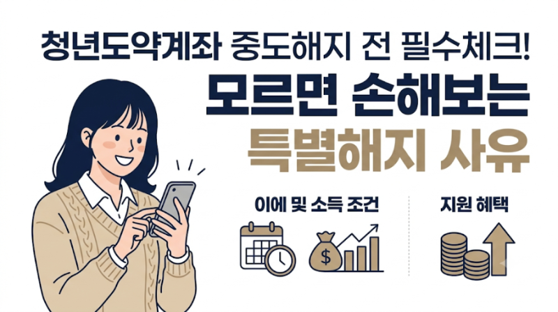 청년도약계좌 중도해지 전 필수 체크! 모르면 손해보는 특별해지 사유