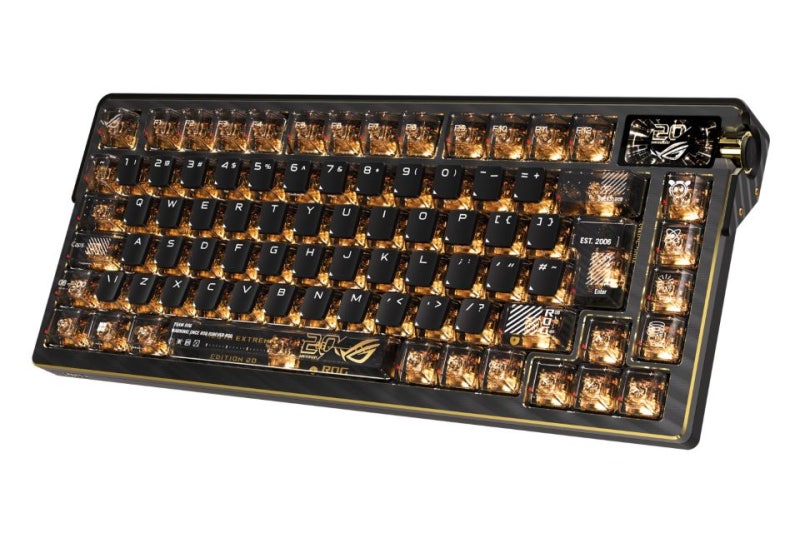 24K 금도금 ROG 20주년 키보드 ‘ROG Azoth Extreme Edition 20’ 출시