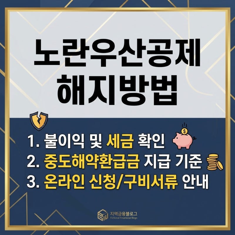 노란우산공제 해지방법 불이익 세금 환급 안내