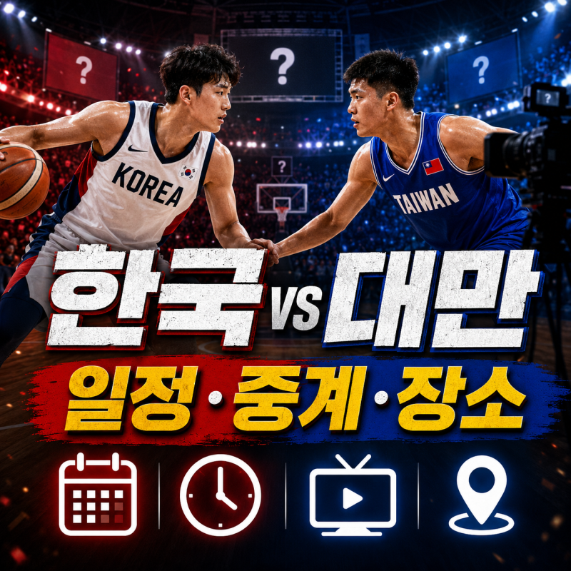 FIBA 농구 월드컵 예선 한국 대만전 일정, 시간·중계·장소 한 번에 정리