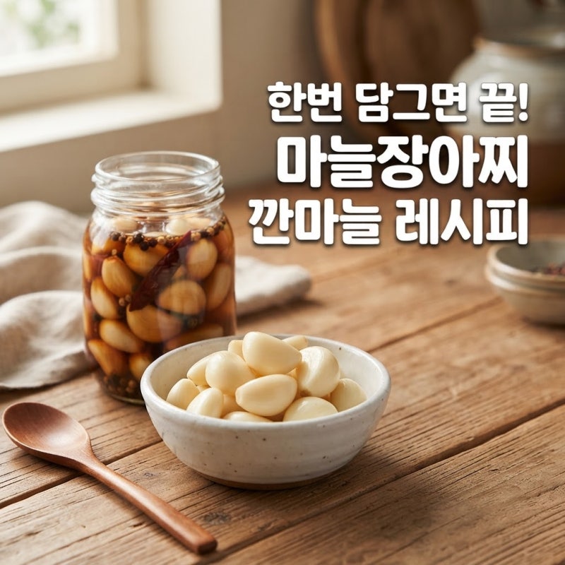 "한번 담그면 끝"...마늘장아찌 깐마늘 레시피, 10분 만에 완성