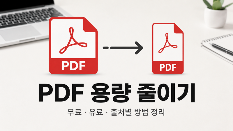 PDF 용량 줄이는 방법, 상황별로 다르게 적용하는 순서
