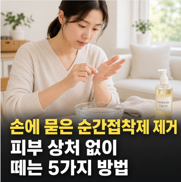 손에 묻은 순간접착제 제거 피부 상처 없이 녹이는 5가지 방법