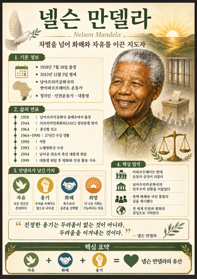 [넬슨 만델라]흑백의 세상에 피어난 무지개