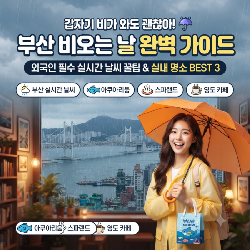 외국인 친구와 함께하는 부산 여행성공후기! 실시간 "오늘 부산 날씨" 확인법 & 비 올 때 갈만....